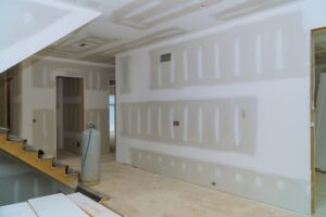 Construction building industry new home construction interior drywall tape and finish details new